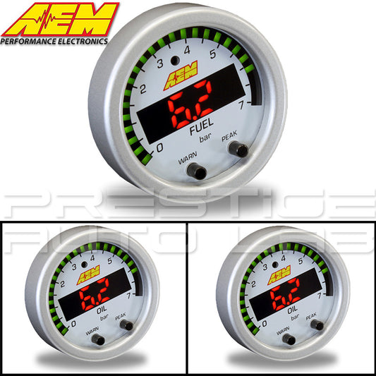 AEM Electronics X-Series 100 PSI/7BAR Oil/Fuel Pressure Gauge - 30-0301-ACC