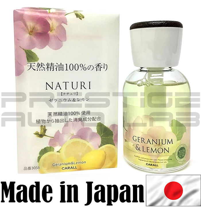 Geranium & Lemon 3056 Carall Naturi Perfume Bottle Air Freshener - Made in Japan JDM