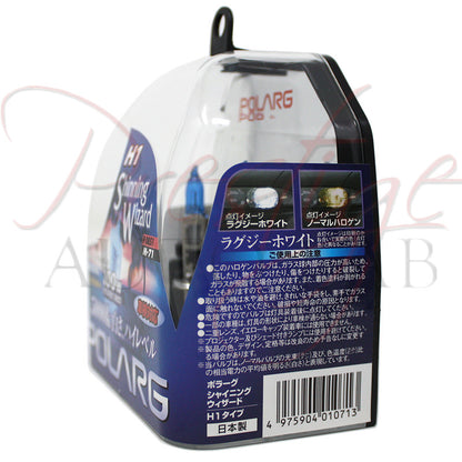 Polarg H1 Shinning Wizard Luxy White 5000k Halogen Bulbs - Made in Japan