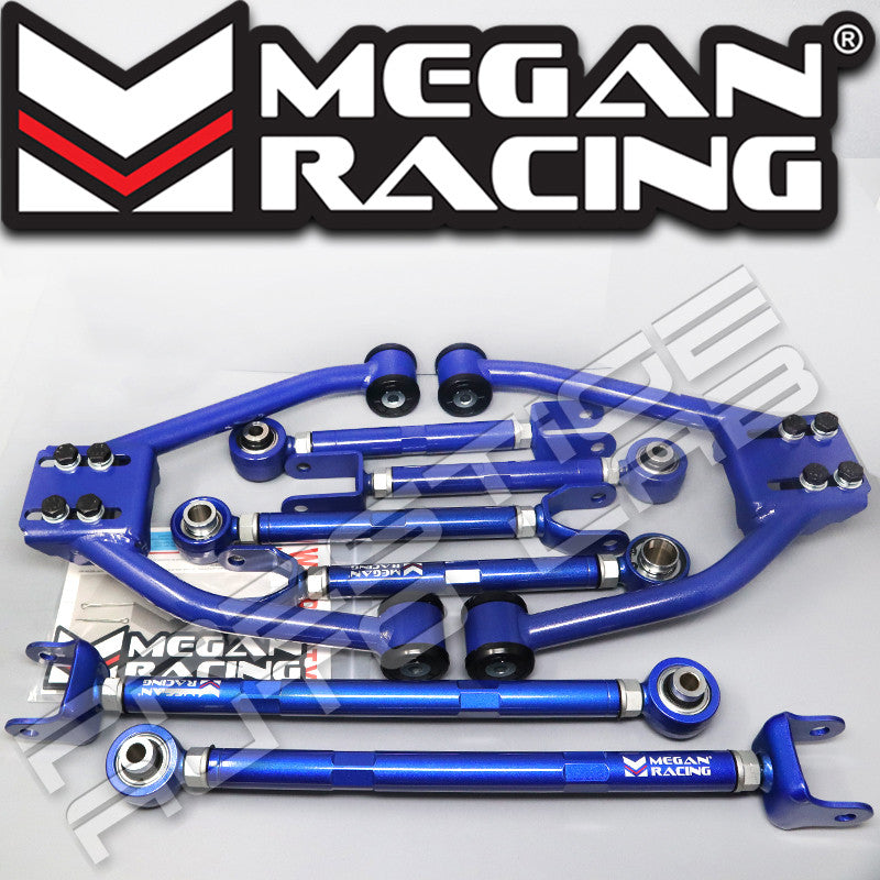 Megan Racing Adjustable Front + Rear Camber + Radius + Toe arms Kit For 350z G35