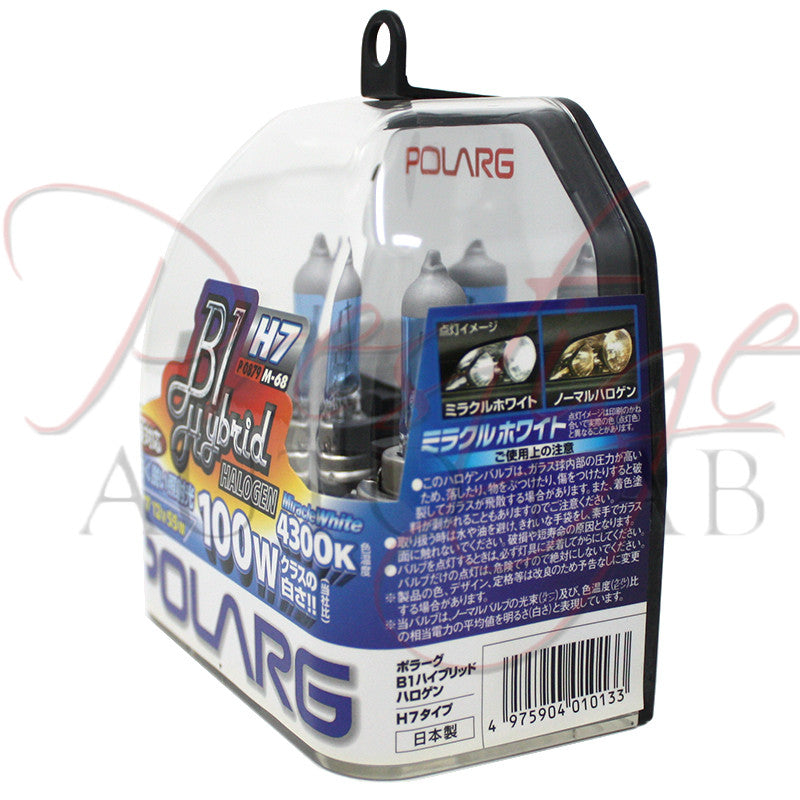 Polarg H7 4300k Miracle White Halogen Bulbs - Made in Japan