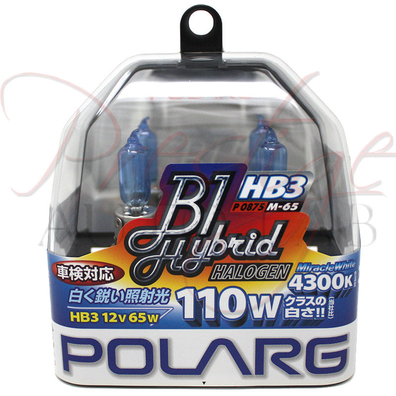 Polarg HB3 9005 Miracle White 4300k Halogen Bulbs - Made in Japan