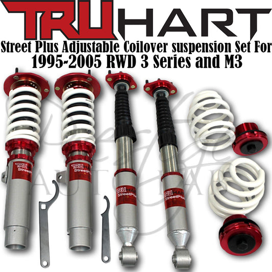 TruHart Streetplus Sport Coilovers for 99-05 BMW E46 323 325 328 330 M3 RWD