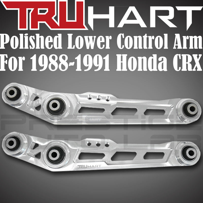 Truhart Lower Control Arms (Polished) for 88-91 Honda CRX