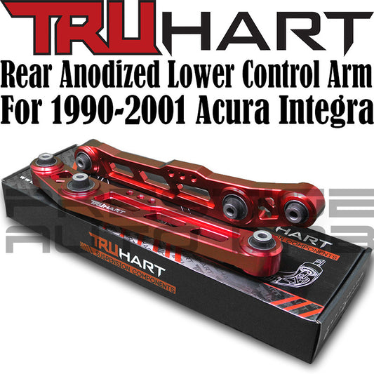 Truhart Rear Lower Control Arms (Anodized Red) for 1990-2001 Acura Integra
