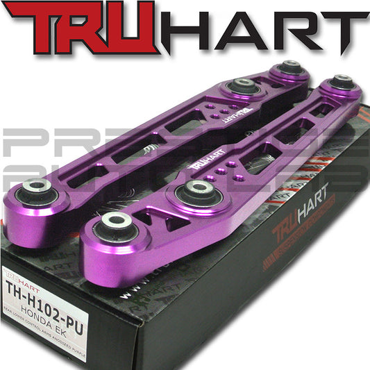 TruHart Purple Rear Lower Control Arms Kit For Honda Civic 1996 - 2000 EK EJ EM