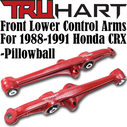 Truhart Front Lower Control Arms W/ Pillowball for 1988-1991 Honda CRX