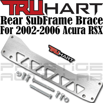 TruHart Polished Rear Subframe Brace Kit For Acura RSX 2002 - 2006 EM EJ EP