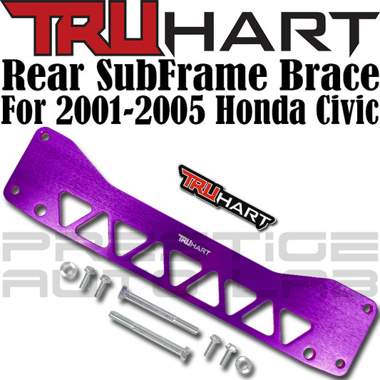 TruHart Anodized Purple Rear Subframe Brace Kit For Honda Civic 2001 - 2005 DC EP
