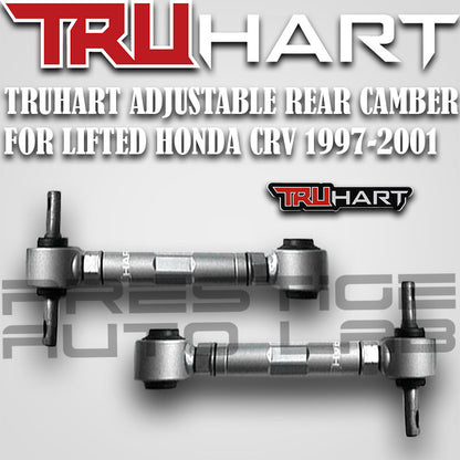 TruHart Front & Rear Adjustable Upper Camber Control Arms for LIFTED 1997-2001 Honda CRV