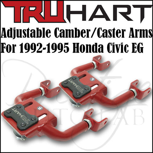 TruHart Front Adjustable Upper Camber Caster Control Arms For Honda Civic 1992-1995 EG