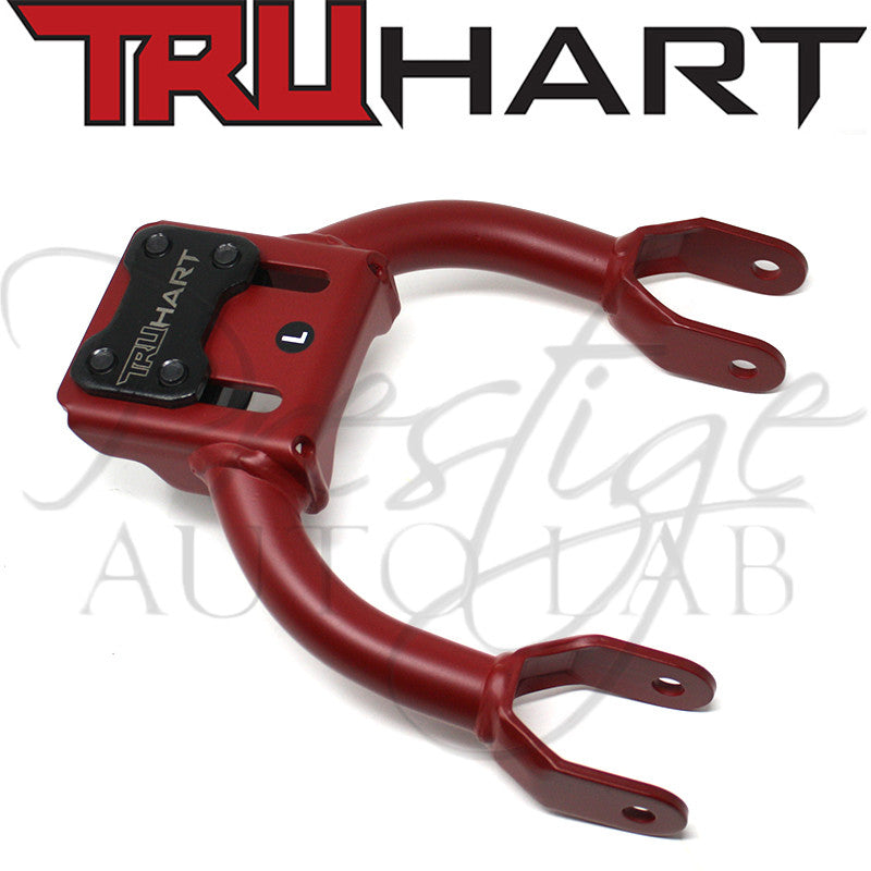 TruHart Front Adjustable Upper Camber Control Arms + Rear Camber + Toe + Polished Lower Control Arm LCA for Civic 1992-1995 / Integra 1994-2001 / 1993-1997 Del Sol