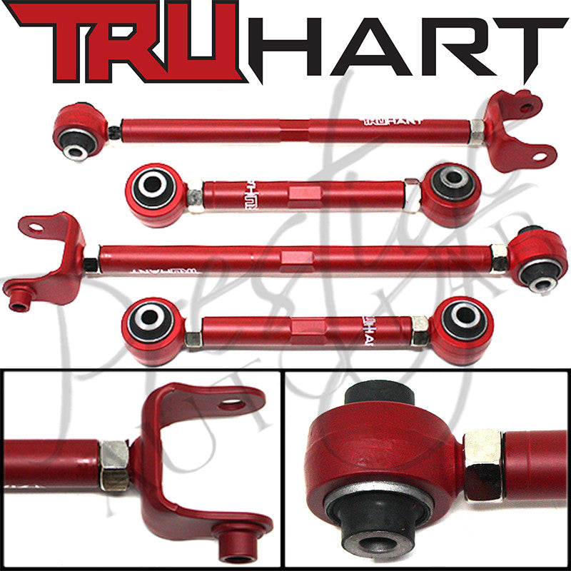 TruHart 6pc Front + Rear Camber + Toe Control Arm for Honda Accord 2008-2012