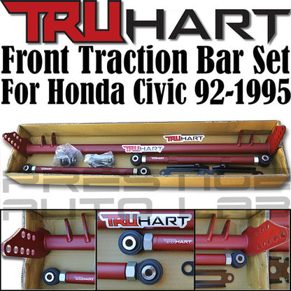Truhart Front Traction Bar Suspension Set for 1992-1995 Honda Civic / EG