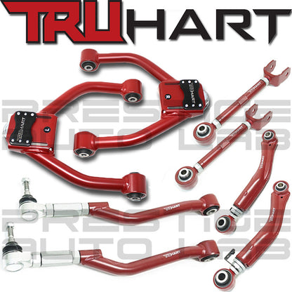 TruHart Adjustable Front + Rear Camber + Toe + Rear Traction Arms w/ Pillowball Bushings for Lexus GS350 2013+ (Excl. GS-F) / IS250/IS350 2014+ / RC350 15+ RWD (EXCL. RC-F)