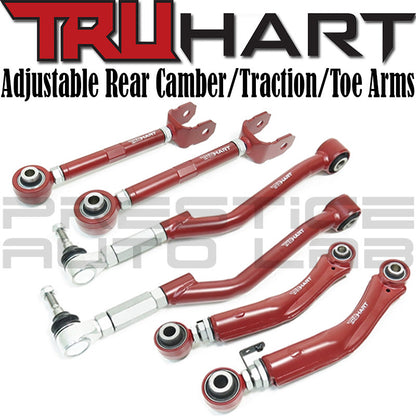 TruHart Rear Adjustable Rear Camber + Toe + Rear Traction Arms w/ Pillowball Bushings for Lexus GS350 2013+ / IS250/IS350 2014+ / RC350 15+ RWD (EXCL. RC-F)
