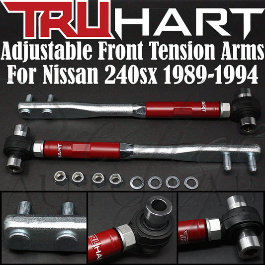 TruHart Adjustable Front Pillow Tension Rods Kit for Nissan 240SX S13 180SX Silvia