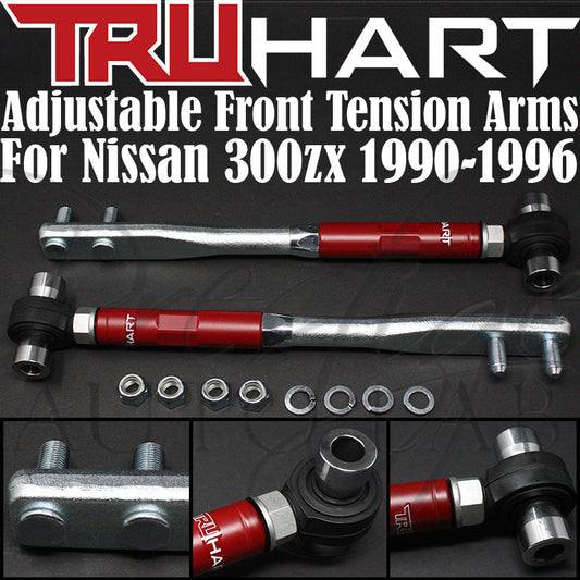 TruHart Adjustable Front Pillow Tension Rods Kit for 1990-1996 Nissan 300zx Z32