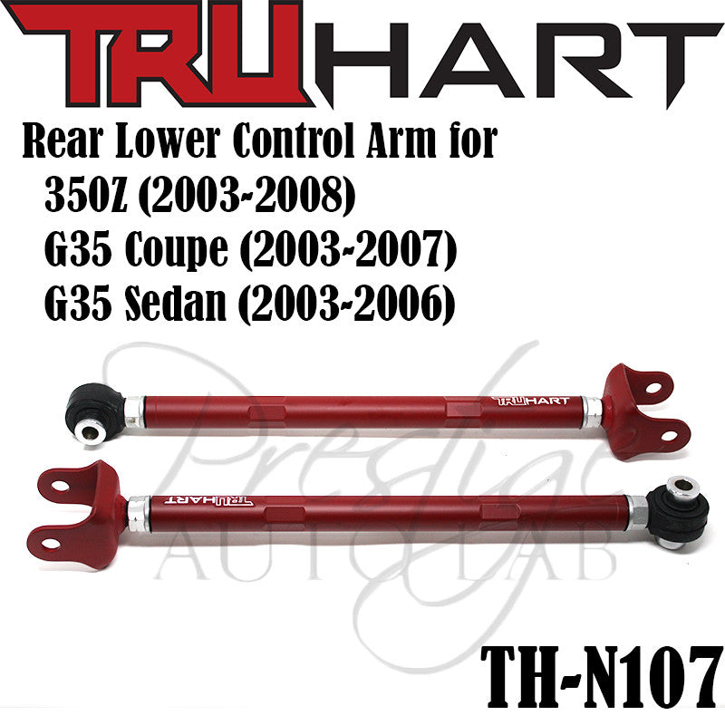 TruHart 2pc Rear Lower Control Arm for 350z 03-08 G35 2D 03-07 4D 03-06 RWD
