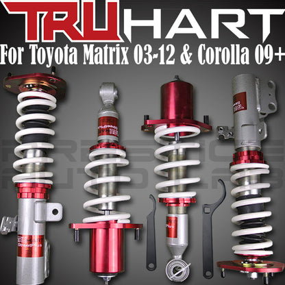 Truhart StreetPlus Adjustable Coilover system w/ Camber Plates  for Toyota Matrix 2003-2012
