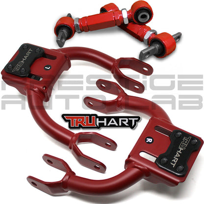 TruHart Front Adjustable Upper Camber Control Arms + Prestige Rear Camber for Civic 1992-1995 / Integra 1994-2001