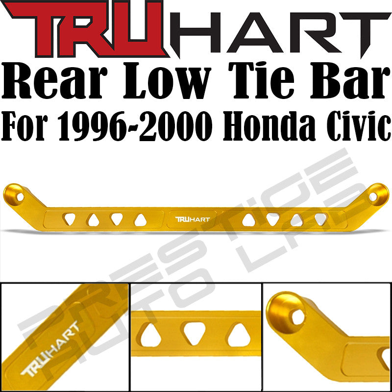 TruHart Anodized Gold Rear Tie Bar For Honda Civic 1996 - 2000 EJ EM EK