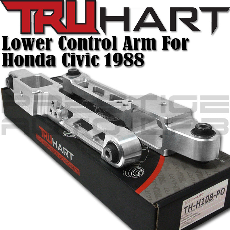 TruHart Polished Rear Lower Control Arms Kit For Honda Civic 1988 My