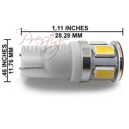 2x T10 194 168, 6-5630SMD LED Bulb lamp White