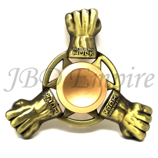 JBD The Hulk Gold fist , Anti-Anxiety Fidget Spinner Toy Helps Focusings EDC Focus Toy for Kids & Adults - Stress Reducer Reliever ADHD Anxiety and Boredom