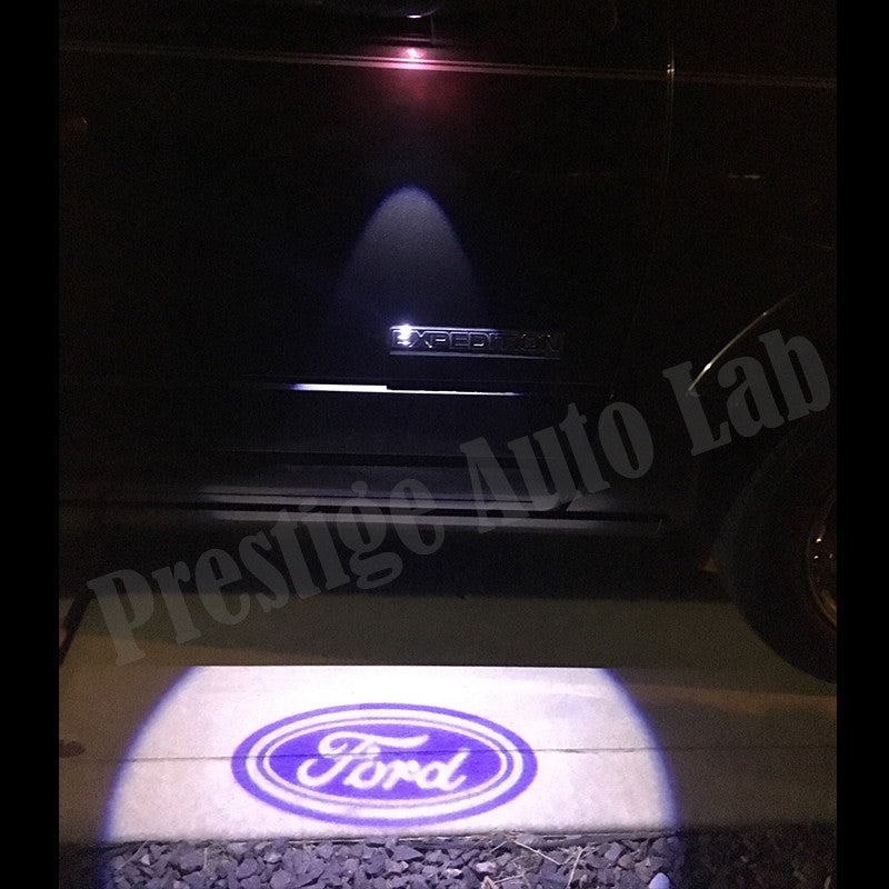 Super Bright LED Side Mirror Puddle Lights For Ford F150, Edge, Expedition, Explorer, Flex, Taurus - Plug & Play Pair (White)