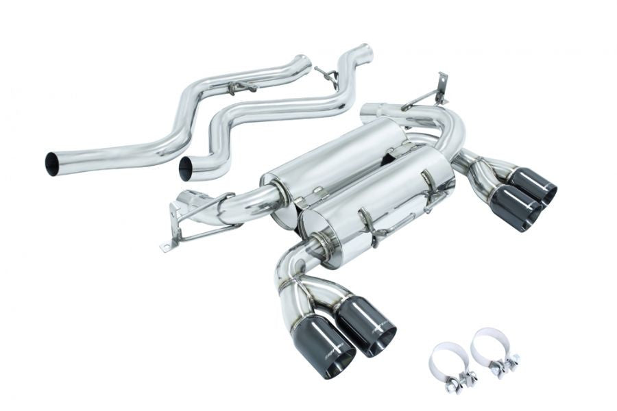 Megan Racing Black Chrome Rolled Tips Surpremo Axle-Back Exhaust For BMW M3 (E90) 2008 - 2011