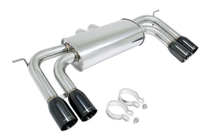 Megan Racing Black Chrome Rolled Tips Surpremo Axle-Back Exhaust For BMW X6 M 2010 - 2014 X5 M