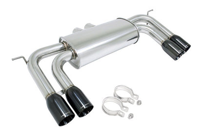 Megan Racing Black Chrome Rolled Tips Surpremo Axle-Back Exhaust For BMW X5 M 2010 - 2013 X6 M