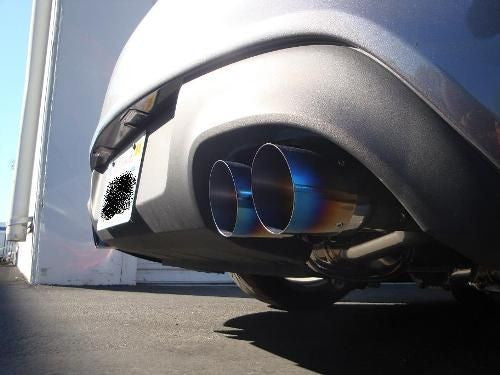 Megan Racing Blue Titanium Tips Axle-Back Exhaust For Hyundai Genesis Coupe 2009 - 2012