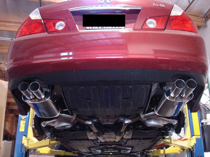 Megan Racing Polished Quad Tips Axle-Back Exhaust For Infiniti M45 2006 - 2010 M35