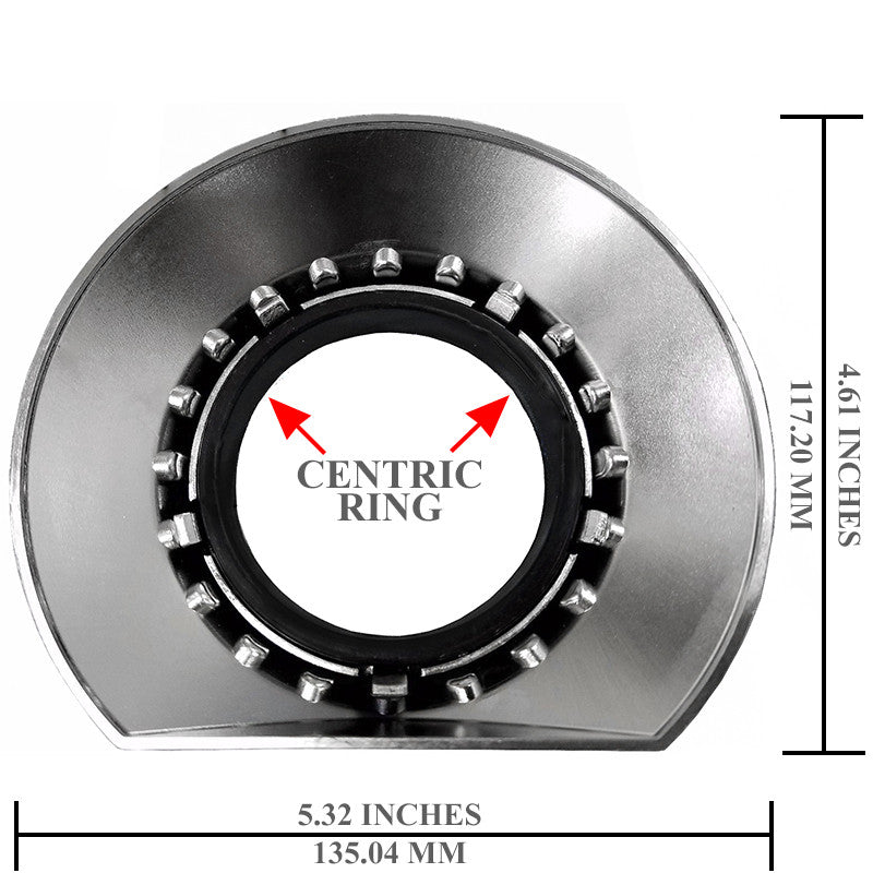 2x Centric Rings Shrouds Retrofit for 2.5" Projector to 3'' Custom 2.5 2.75 3