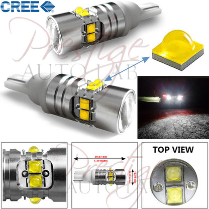 Cree LED Ghost Shadow Projectors Light Doors Logos Laser & CREE Reverse light LEDS for Acura RLX TL